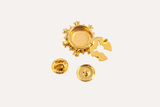 Bijou de bouton / pin's Iris Cristal