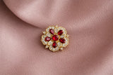 Bijou de bouton / pin's Ruby