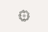 Bijou de bouton / pin's Vera Cristal Blanc