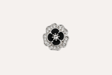 Bijou de bouton / pin's Vera Cristal Noir