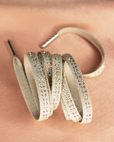 Lacets strass gris clair