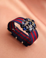 Bracelet Tanya marine bordeaux - Bracelets - froufrouz