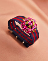 Bracelet Tanya marine bordeaux - Bracelets - froufrouz