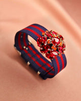 Bracelet Tanya marine bordeaux - Bracelets - froufrouz