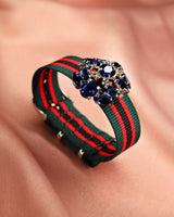 Bracelet Tanya rouge vert noir - Bracelets - froufrouz