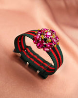 Bracelet Tanya rouge vert noir - Bracelets - froufrouz