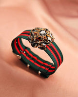 Bracelet Tanya rouge vert noir - Bracelets - froufrouz