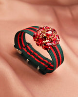Bracelet Tanya rouge vert noir - Bracelets - froufrouz