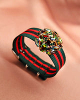 Bracelet Tanya rouge vert noir - Bracelets - froufrouz