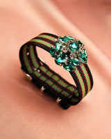 Bracelet Tanya noir vert bordeaux - Bracelets - froufrouz