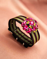 Bracelet Tanya noir vert bordeaux - Bracelets - froufrouz