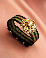 Bracelet Tanya noir vert bordeaux - Bracelets - froufrouz