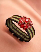 Bracelet Tanya noir vert bordeaux - Bracelets - froufrouz