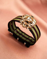 Bracelet Tanya noir vert bordeaux - Bracelets - froufrouz