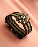 Bracelet Tanya noir vert bordeaux - Bracelets - froufrouz