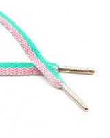 Lacets violet et bleu turquoise