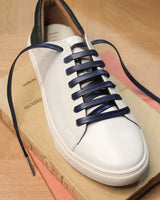 Lacets cuir bleu marine