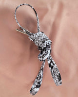 Lacets motif lézard blanc