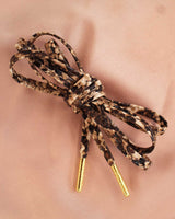 Lacets motif lézard marron