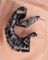 Lacets satin bandana noir