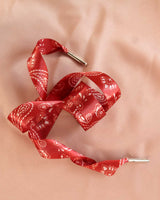 Lacets satin bandana rouge