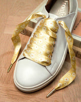 Lacets satin pâquerettes