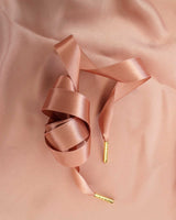 Lacets satin rose poudré