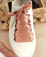 Lacets satin rose poudré