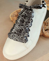 Lacets satin wax noir et blanc