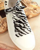 Lacets satin zebre