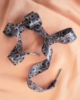 Lacets satin wax noir et blanc