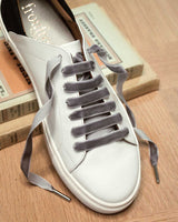Lacets velours gris perle