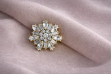 Bijou de bouton / pin's Iris Cristal