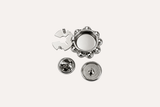 Bijou de bouton / pin's Vera Cristal Blanc