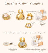 Bijou de bouton / pin's Elise Argent