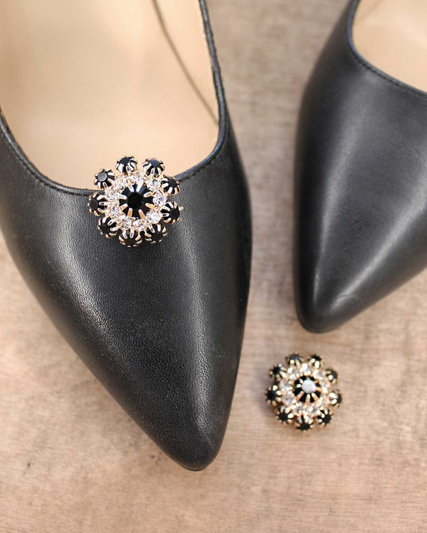 Clips Romy cristal noir