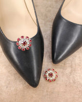 Clips Romy cristal rouge