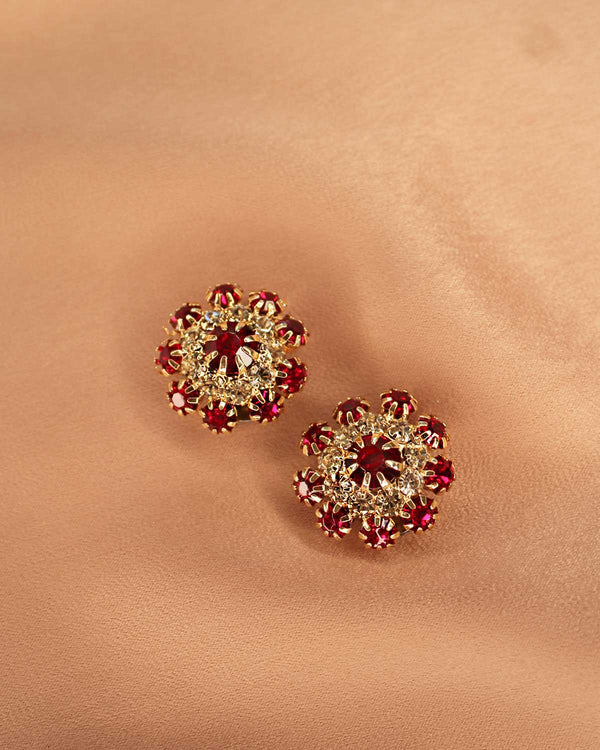 Clips Romy cristal rouge