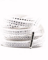 Lacets strass blanc