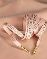 Lacets strass rose clair