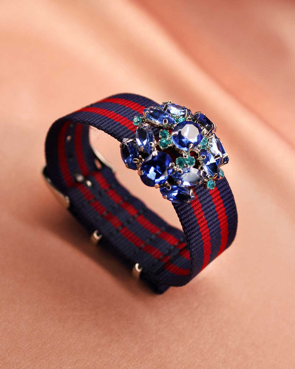 Bracelet Tanya marine bordeaux - Bracelets - froufrouz