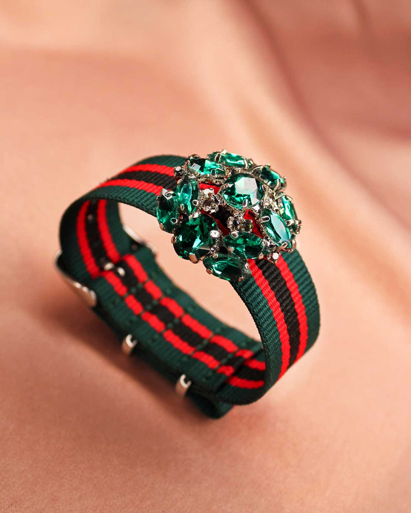 Bracelet Tanya rouge vert noir - Bracelets - froufrouz