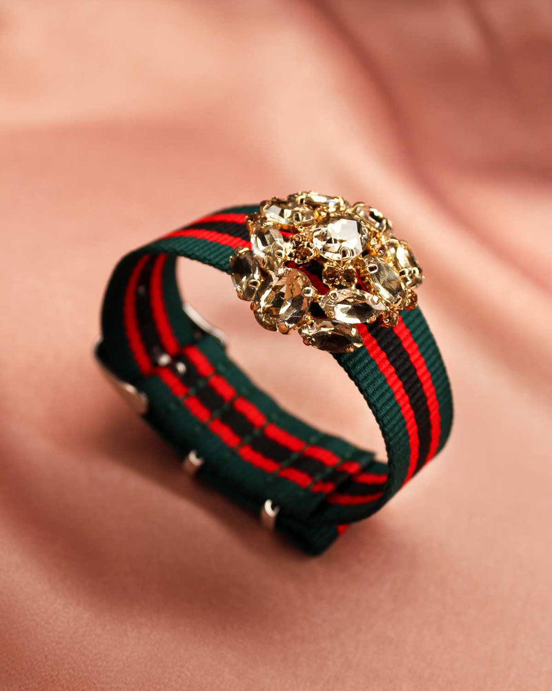 Bracelet Tanya rouge vert noir - Bracelets - froufrouz